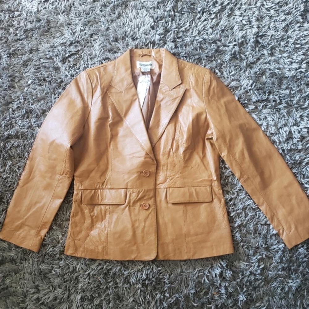 Tan Vintage like leather jacket size10